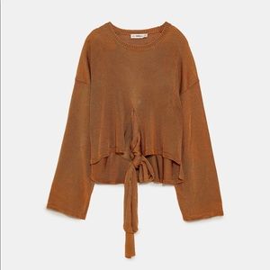 Zara sweater with front knot
